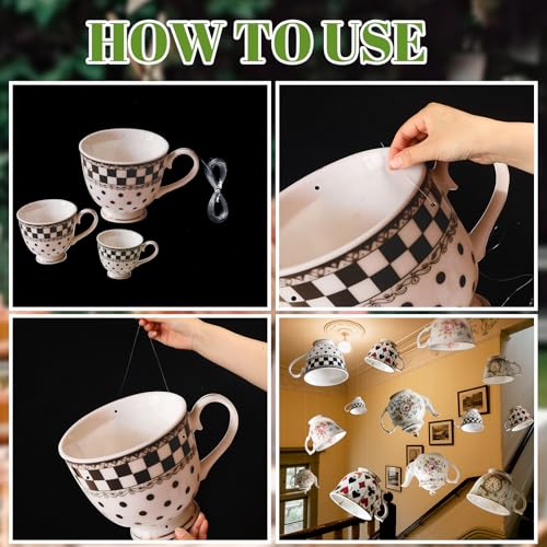 Wonderland Tea Party Hanging Decoration - 20 Pcs Teapot Banner