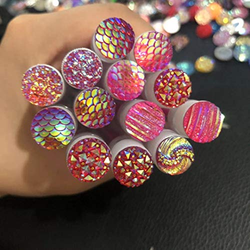 Disposable Mascara Brushes - 50 Pcs Diamond Eyelash Spoolies in Pink Mix