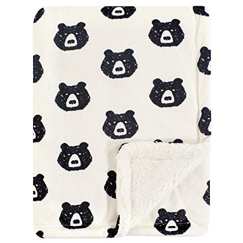 Yoga Sprout Soft Mink Blanket with Sherpa Backing - 30x40 Inches, Bear Print
