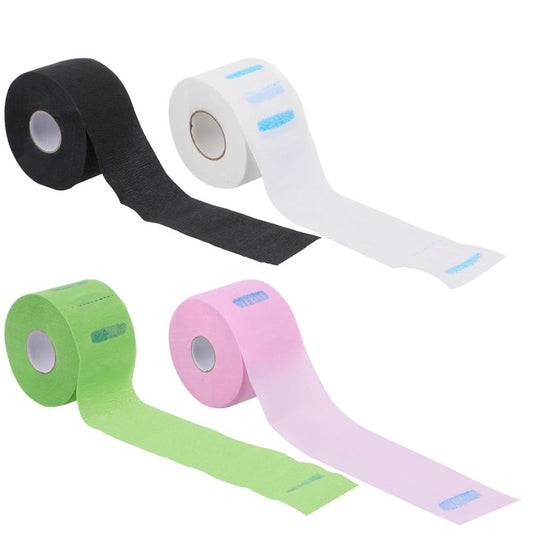 FRCOLOR Barber Neck Protection Paper Strips 4.13X4.13 Inch Stretchy Neck Wraps Disposable Papers for Hair Cutting Dyeing Salon Use Comfortable Fit