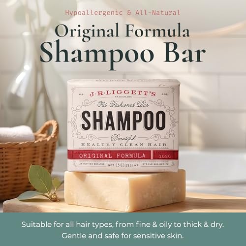 J.R.LIGGETT'S Vegan Shampoo Bar for Sensitive & Color-Treated Hair - 1-Pack, 3.5 oz