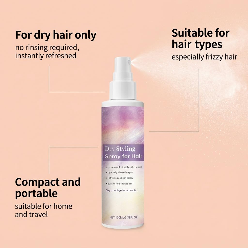 Leave-In Hair Conditioner Spray - Lightweight Non-Greasy Repair for Damaged Hair | 100ml/3.38 fl oz
