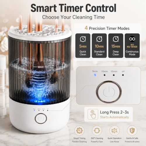 Luslife Electric Makeup Brush Cleaner Machine with USB Rechargeable Battery