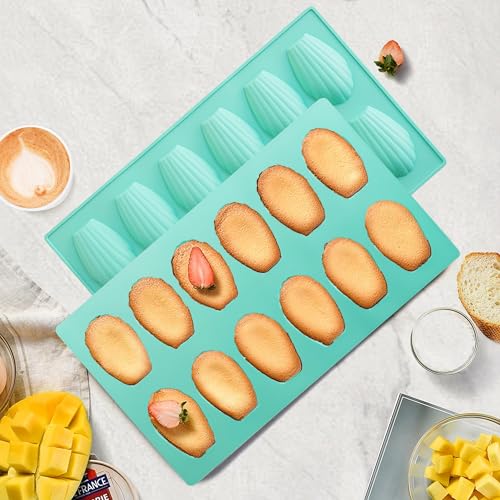 Zorazio Silicone Madeleine Pan Set - 3 Nonstick Baking Molds