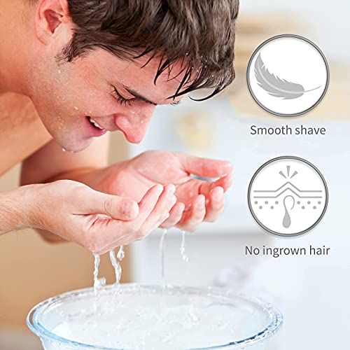 Bambaw - Shaving Brush Vegan | Silver | Ingrown Hair and Razor Bumps Treatment| Durable Shaving Brush Metal Handle| Shaving Brushes for Men and Women | Waste Free Synthetic Hair Brush