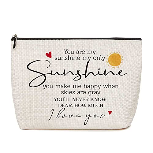 HOWDOUDO My Sunshine Makeup Bag Travel Cosmetic Case Waterproof & Vibrant Design