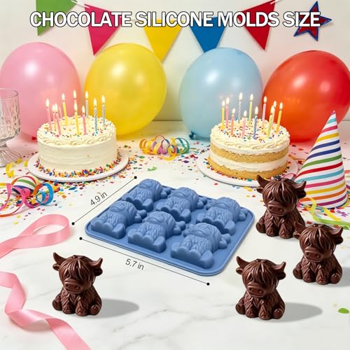 3D Highland Cow Silicone Ice Cube Mold - Fun Animal Tray for Drinks