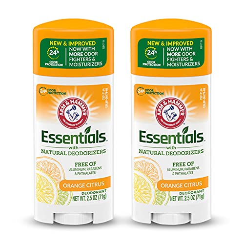 Arm & Hammer Essentials Orange Citrus Solid Deodorant 2.5 oz (Pack of 2) – Aluminum-Free