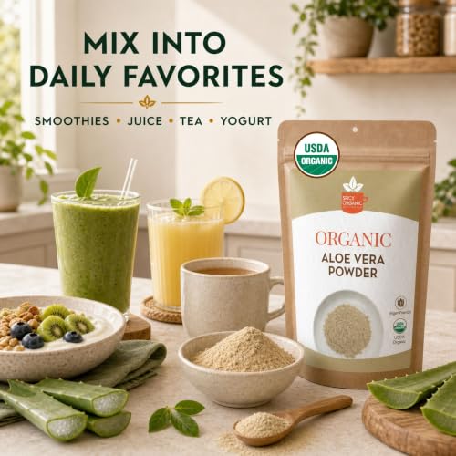 Organic Aloe Vera Powder 16 oz – Nourishing Face & Hair Mask