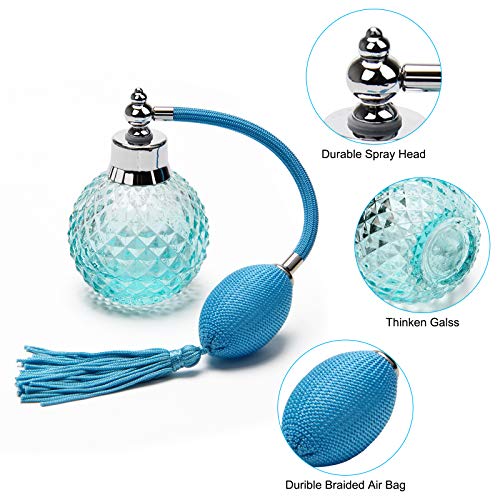 Coolrunner Vintage Refillable Perfume Bottle - 100ml Crystal Glass Atomizer