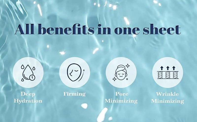 Chlorella Deep Hydrating Mask Pack of 5 with Bio-Collagen & Hyaluronic Acid