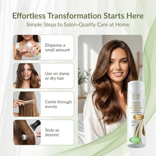VITAMINS Hair Cosmetics Keratin Leave-In Conditioner, 8.5 Fl Oz