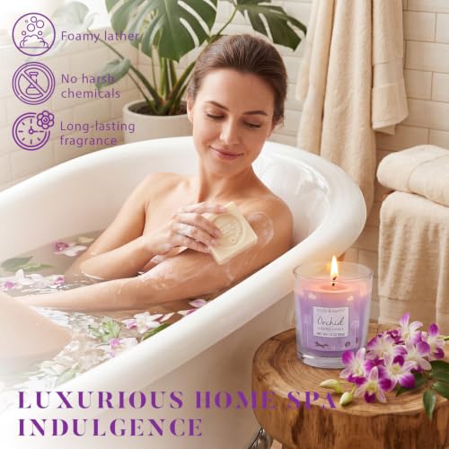 Body & Earth Orchid Spa Gift Set for Women - 5 Piece Bath & Body Collection