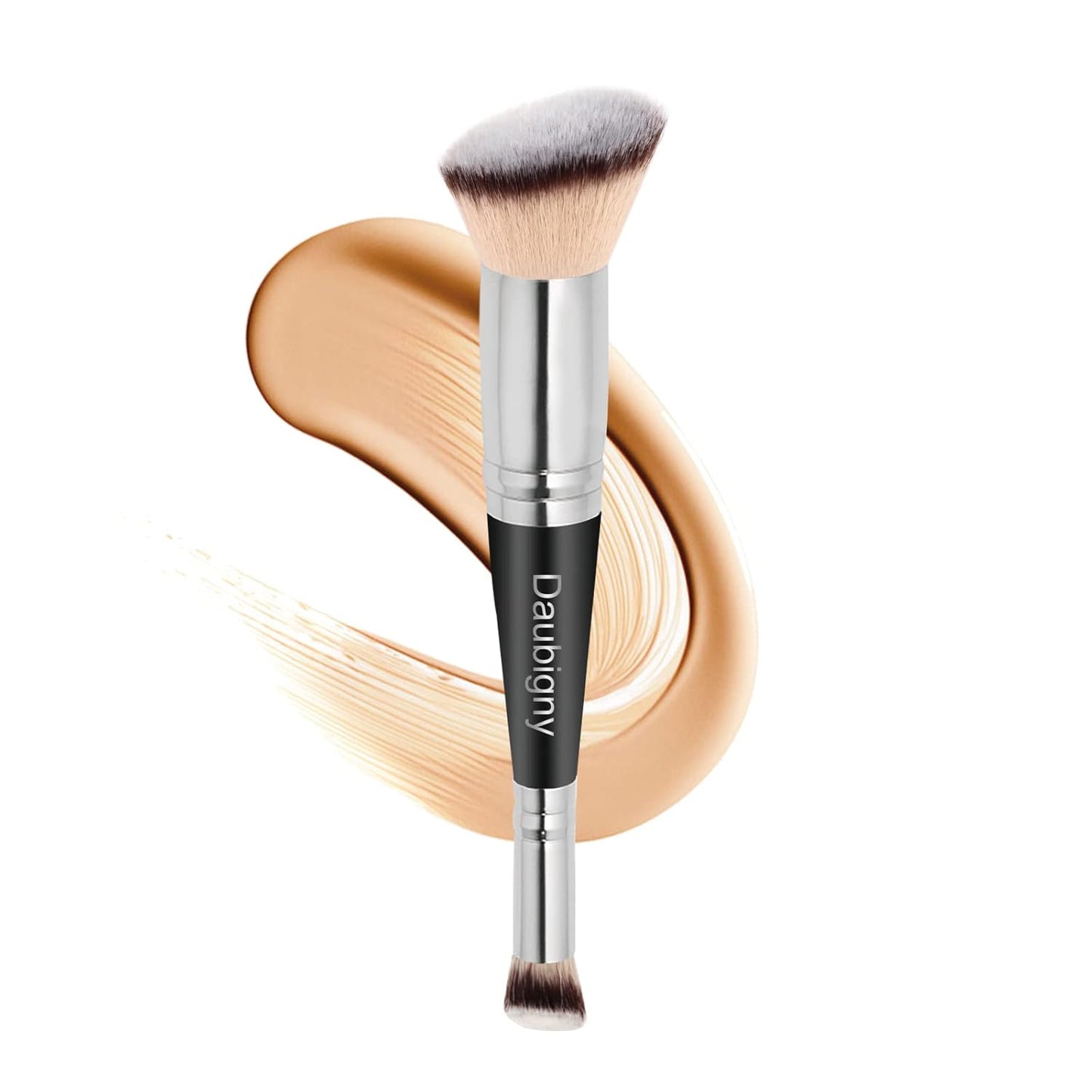 Dual-Ended Foundation & Concealer Makeup Brush - Premium Luxe Tapered Design for Flawless Blending