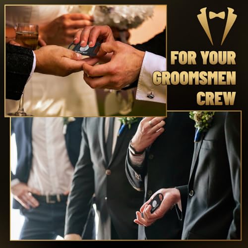 Booson 8-Piece Groomsmen Gift Set - Stainless Steel Cutters for Wedding Party
