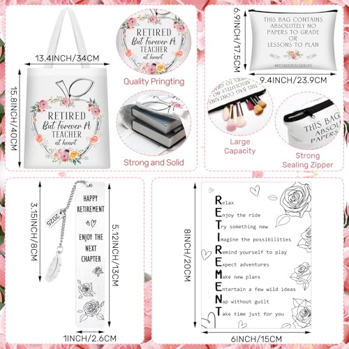 6-Piece Teacher Retirement Gift Set with Tote Bag, Tumbler, and Accessories