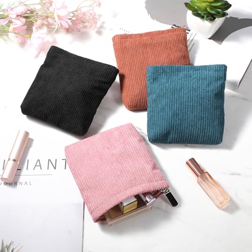 MAQUITA 8-Piece Corduroy Makeup Bag Set - Portable Cosmetic Pouches