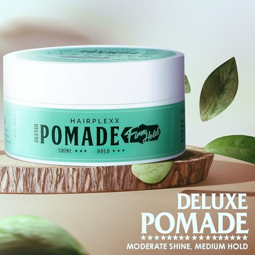 Hairplexx Shine Pomade for Men & Women - 2.7 Fl Oz Travel Pack, Strong Hold & Natural Matte Finish