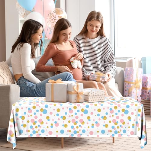 Gender Reveal Tablecloths - 3 Disposable Covers for Baby Showers