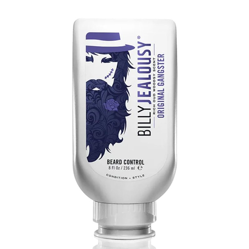 Billy Jealousy Original Gangster Beard Control Leave In Beard Conditioner for Men with Aloe Leaf Juice and Panthenol Softens Hair and Skin, Light Hold with Matte Finish, 8 Fl Oz