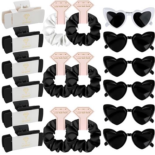 Bridesmaid Hair Claws & Scrunchies Set - 18pcs Bachelorette Gifts