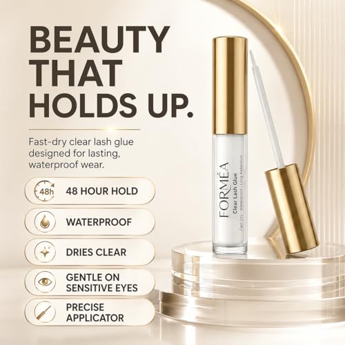 FORMÉA Clear Lash Glue – Fast Dry Waterproof Adhesive for Lashes