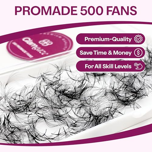 Premade Volume Lash Extensions 10D 0.07 CC 13mm - 500 Fans