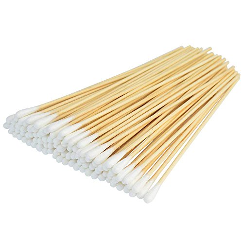 Bantoye 500 Pcs Cotton Swabs with Wooden Handles, 6-Inch Makeup & Cleaning Sticks