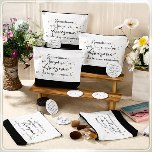6-Piece Motivational Employee Appreciation Gift Set: Canvas Bag & Mirror