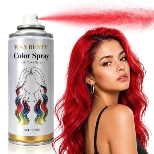 Waybesty Temporary Red Hair Color Spray - Washable Instant Hair Dye