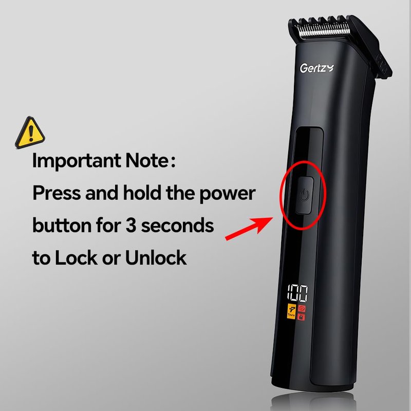 Electric Beard Trimmer for Men Professional Adjustable Length Limit Comb and Hair Trimmer, Men's Beard Mustache Trimming and Body Hair Trimmer, Cordless Digital Display and Rechargeable USB-c Charger