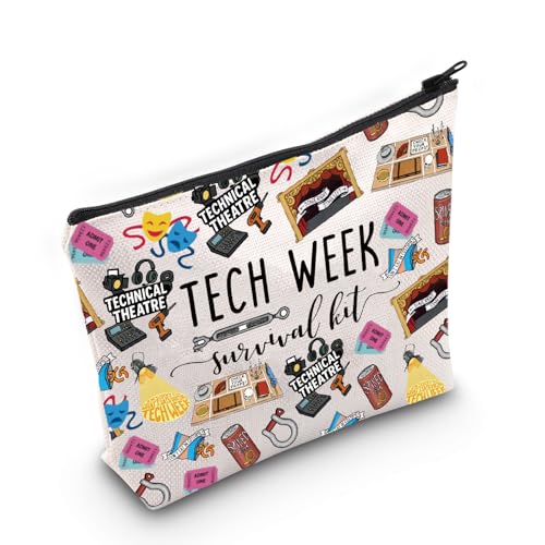 Theatre Tech Week Canvas Makeup Bag - Durable Travel Cosmetic Organizer