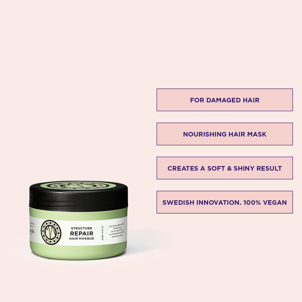 Maria Nila Structure Repair Treatment - Nourishing Hair Care for Damaged Hair | 100% Vegan, Sulfate-Free