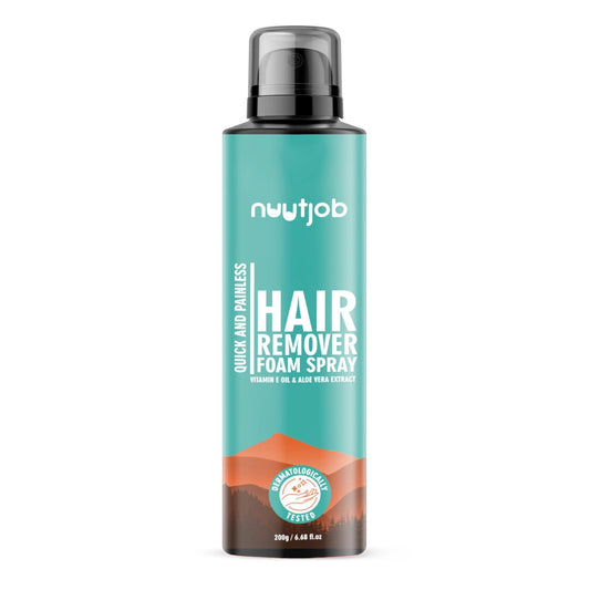 Nuutjob Hair Removal Spray Foam 6.68 fl oz | Quick-Easy & Painless Hair Removal | Vitamin E Oil & Aloe Vera Extract | All Skin Types | Unisex Adult