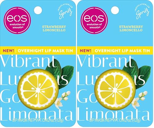 eos Limited Edition Overnight Lip Mask - Strawberry Limoncello, 0.42 oz (Pack of 2)