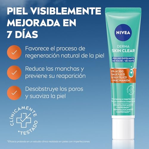 NIVEA Derma Skin Clear Night Exfoliator with Glycolic & Salicylic Acid
