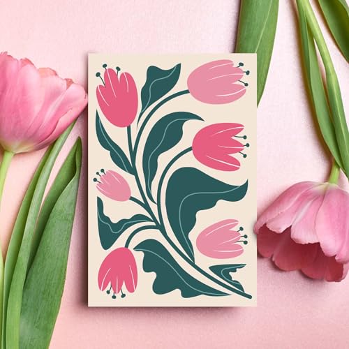 24 Pack Floral Greeting Cards with Envelopes - 8 Elegant Designs