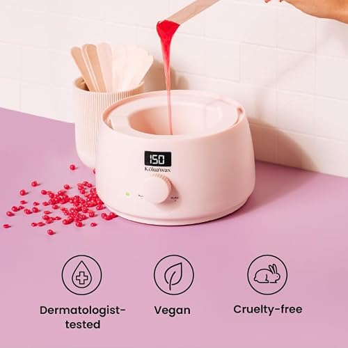 KoluaWax Premium Waxing Kit for Women - Beginner Friendly - Complete Wax Kit that includes 14oz of Wax Beads, Applicator, Pre and Post Care, Suitable for Sensitive Skin (Blush) - Mothers Day Gifts