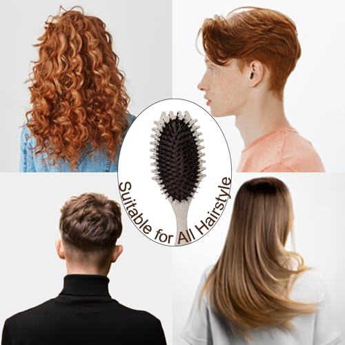 Marrhorvk Detangler Hair Brush for Fine, Curly & Thin Hair - Beige