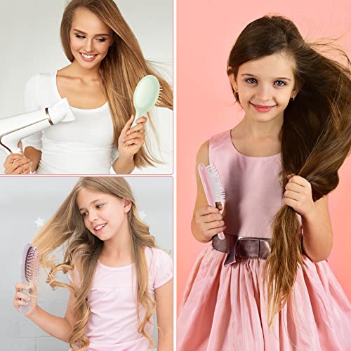 Sawysine 14-Pack Mini Detangling Hair Brush Set - Travel Size for Kids & Adults