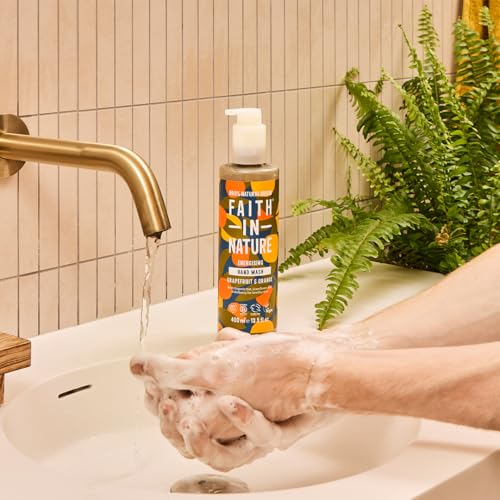 Faith in Nature Grapefruit & Orange Hand Wash 13.5 fl oz – Organic & Vegan, Grapefruit & Orange