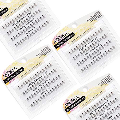 Andrea Knot-Free Naturals Individual Lashes - Short Black 2 Pack