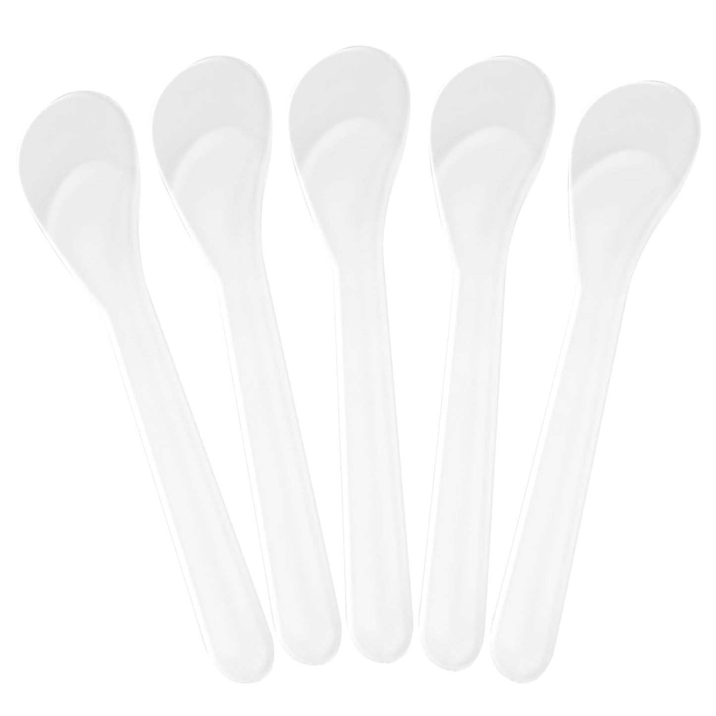 Large Cosmetic Spatulas - 5 Inch Disposable Makeup Applicators | 200 Pack Translucent Skincare Tools