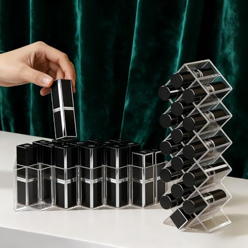 Fish-Shaped Lipstick Organizer - 16 Slot Clear Acrylic Makeup Holder