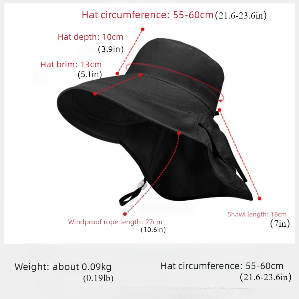 Women's Wide Brim Sun Hat with UPF 50+ UV Protection Foldable Bucket Hat for Beach Travel Hiking Fishing (Khaki)