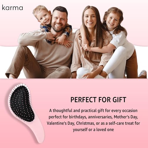 Karma Beauty Mini Wet Detangler Brush - Compact Hair Brush for Travel