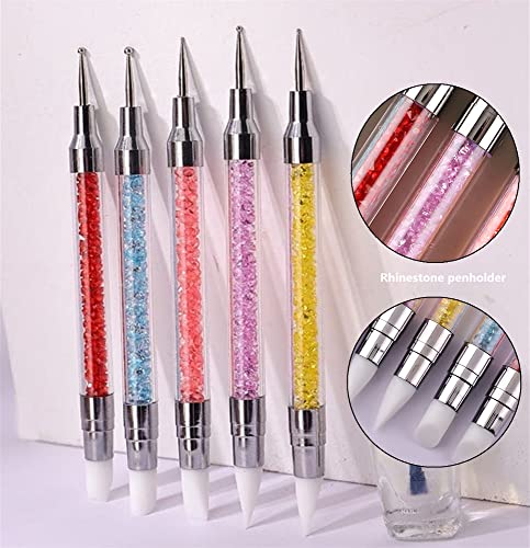 FULINJOY 5PCS Dual-Ended Nail Art Sculpture Pen Dotting Tools,