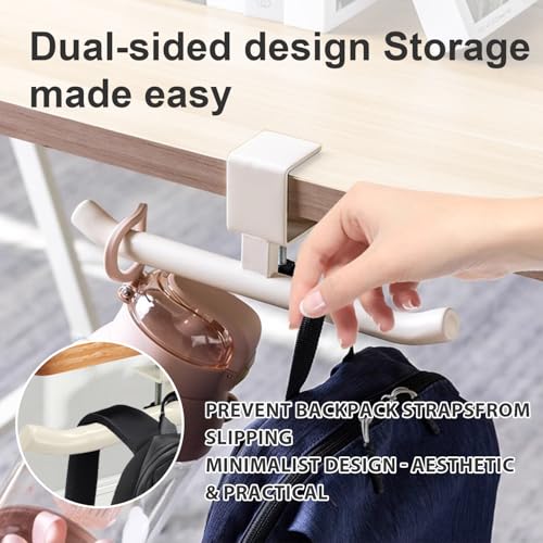 No-Drill Desktop Backpack Hook - Portable Under-Desk Organizer