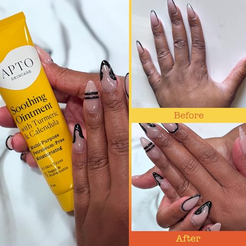 APTO Soothing Ointment with Turmeric & Calendula - Ultra Moisturizing Barrier Cream for Dry Skin, Lips & Face, 3 oz