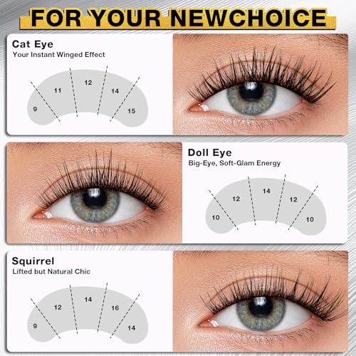 CHARMO'CLOCK Lash Clusters Kit: 168 DIY Eyelash Extensions Set with Bond & Seal